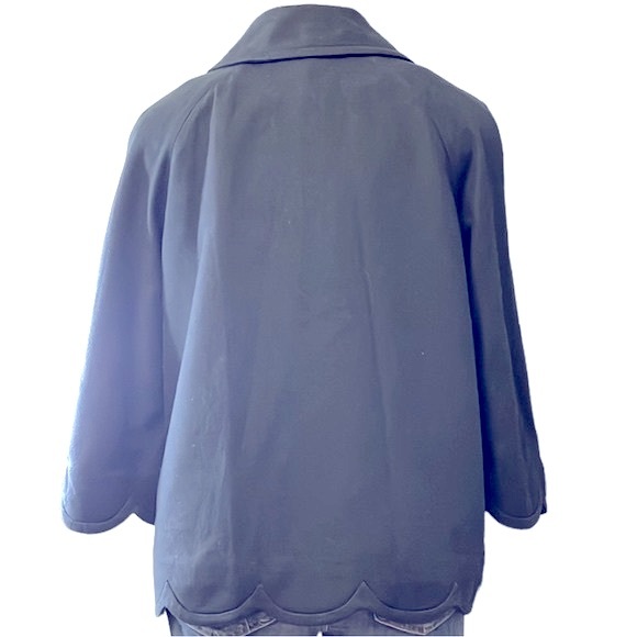 Florence Broadhurst for Kate Spade Buttoned Coat, Navy Blue, size 8 - Picture 10 of 15